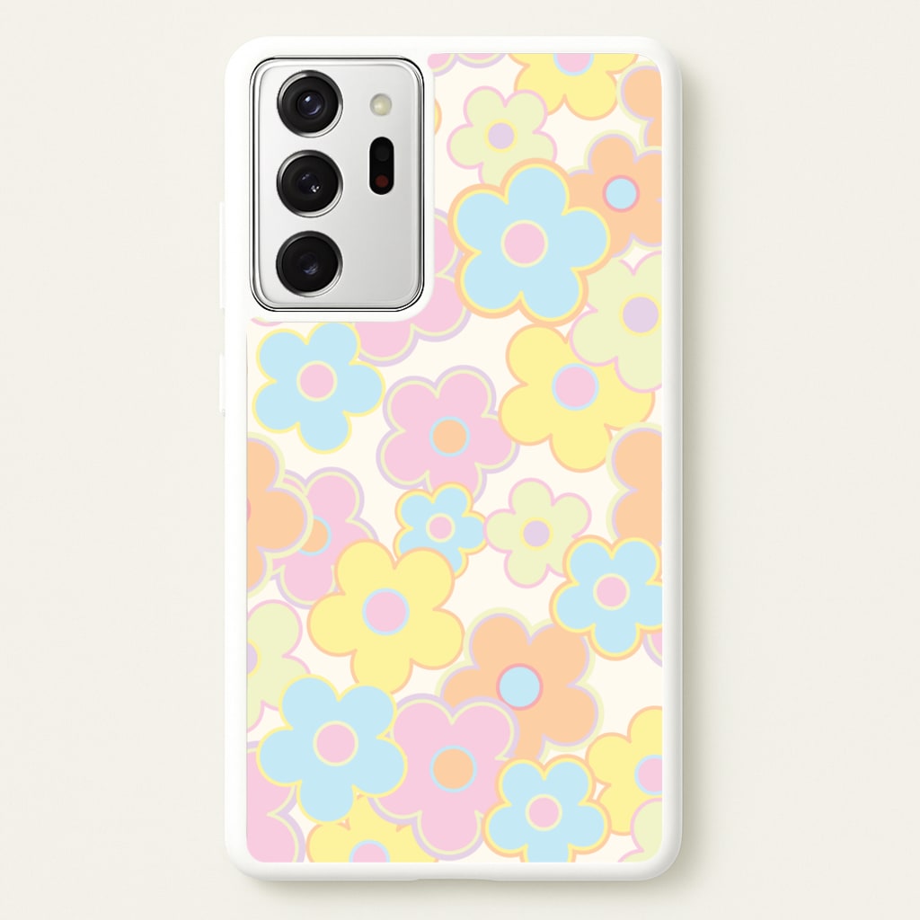 Pastel Abstract Flowers Pattern - Floral Phone Case for Galaxy Note 20 Ultra