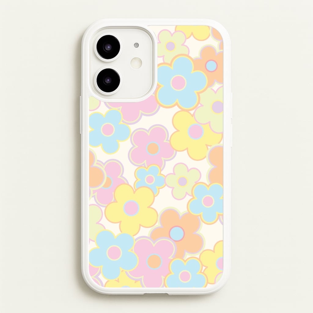 Pastel Abstract Flowers Pattern - Floral Phone Case for iPhone 12 / 12 Pro