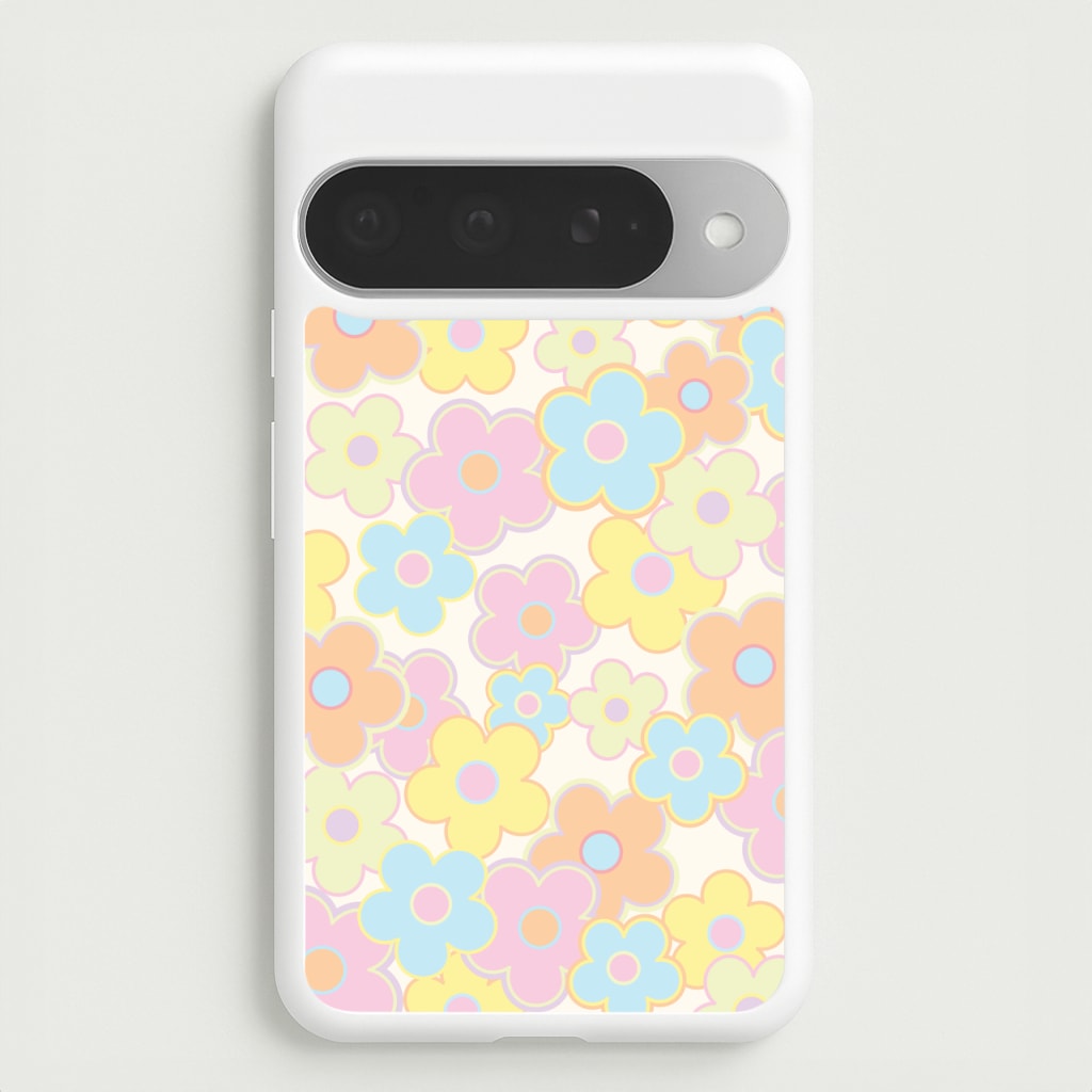 Pastel Abstract Flowers Pattern Phone Case for Google Pixel 10 Pro XL