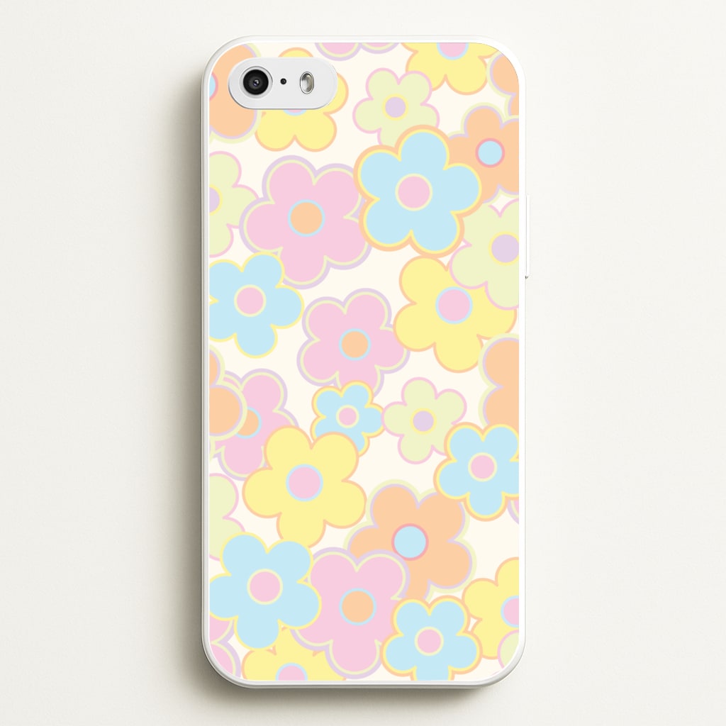 Pastel Abstract Flowers Pattern - Floral Phone Case for iPhone 5 / 5s / SE 2016