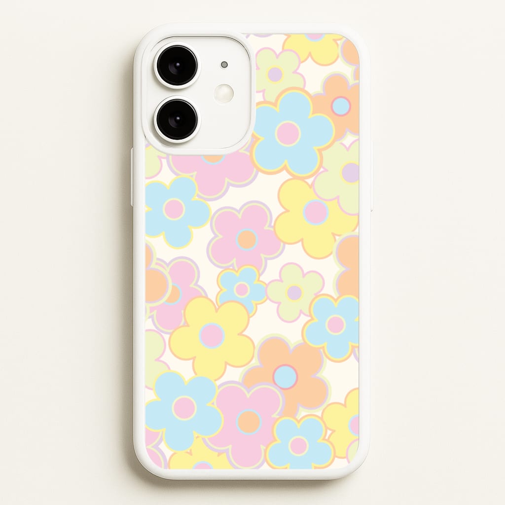Pastel Abstract Flowers Pattern - Floral Phone Case for iPhone 11