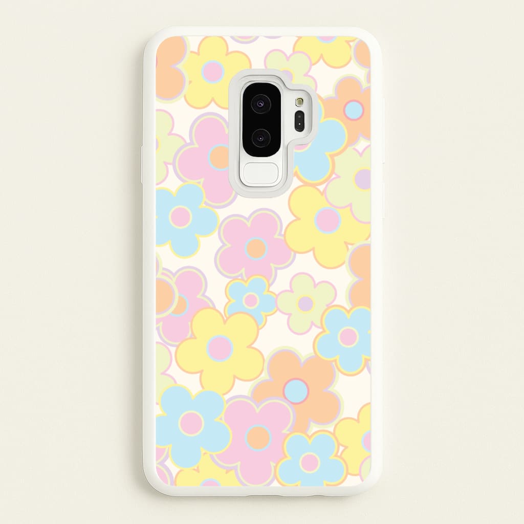 Pastel Abstract Flowers Pattern - Floral Phone Case for Galaxy S9 Plus