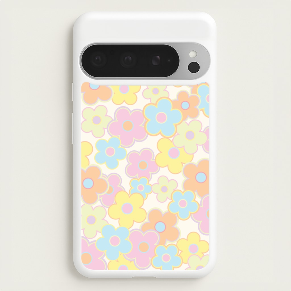 Pastel Abstract Flowers Pattern - Floral Phone Case for Google Pixel 9 Pro XL