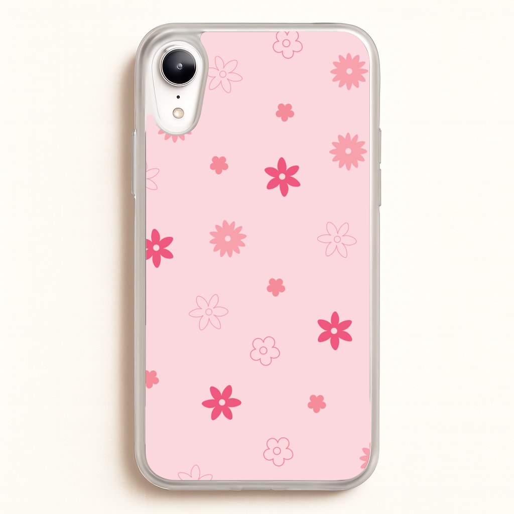 Flower Types Pattern Pink - Floral Phone Case for iPhone XR