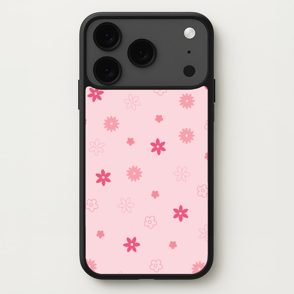 Flower Types Pattern Pink Phone Case for iPhone 17 Pro Max