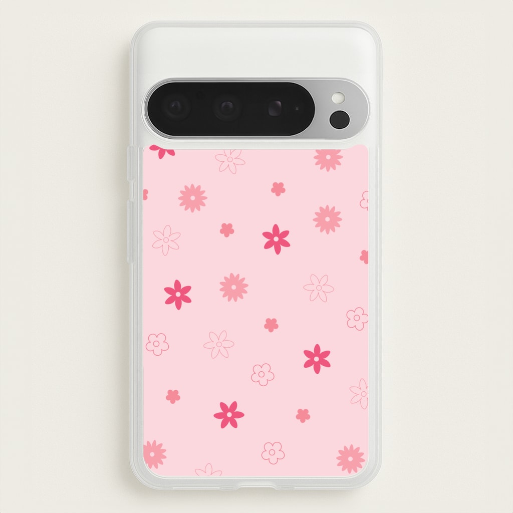 Flower Types Pattern Pink - Floral Phone Case for Google Pixel 9 Pro XL