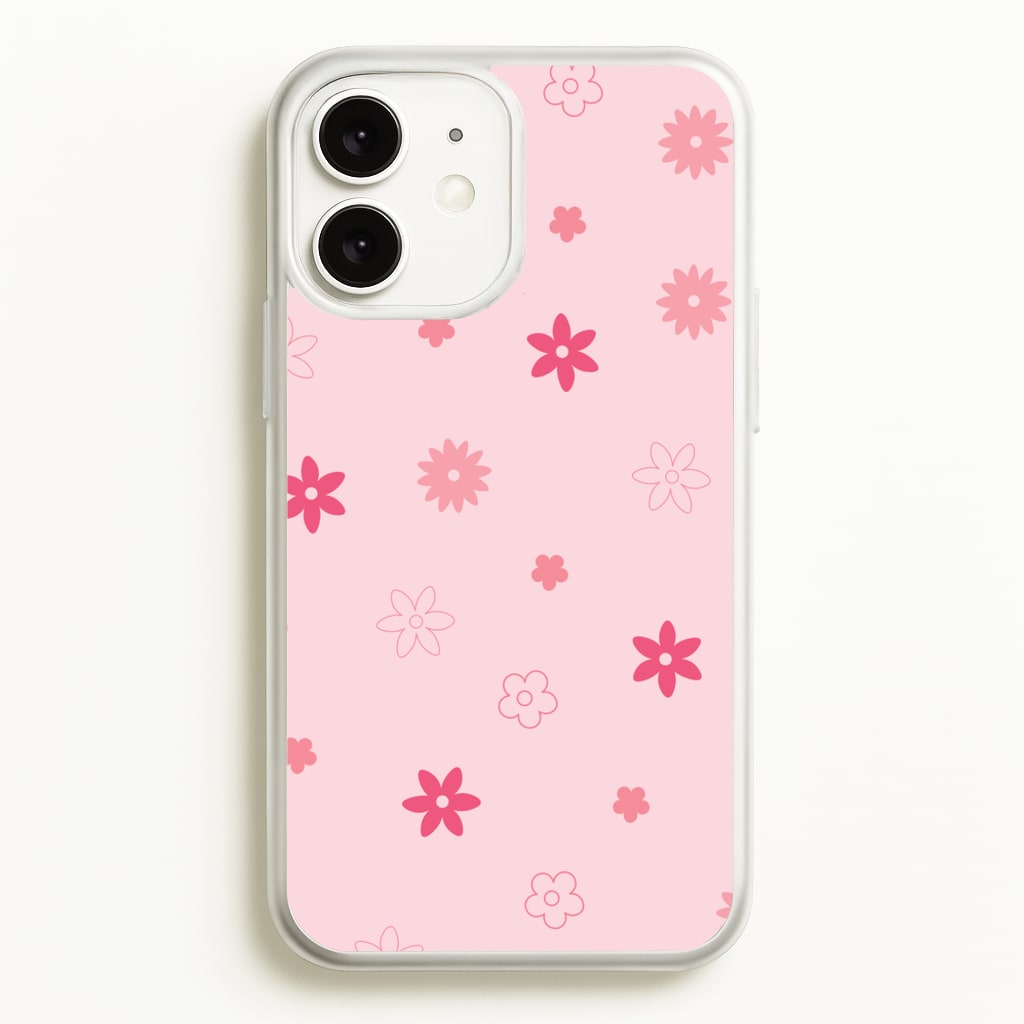 Flower Types Pattern Pink - Floral Phone Case for iPhone 11