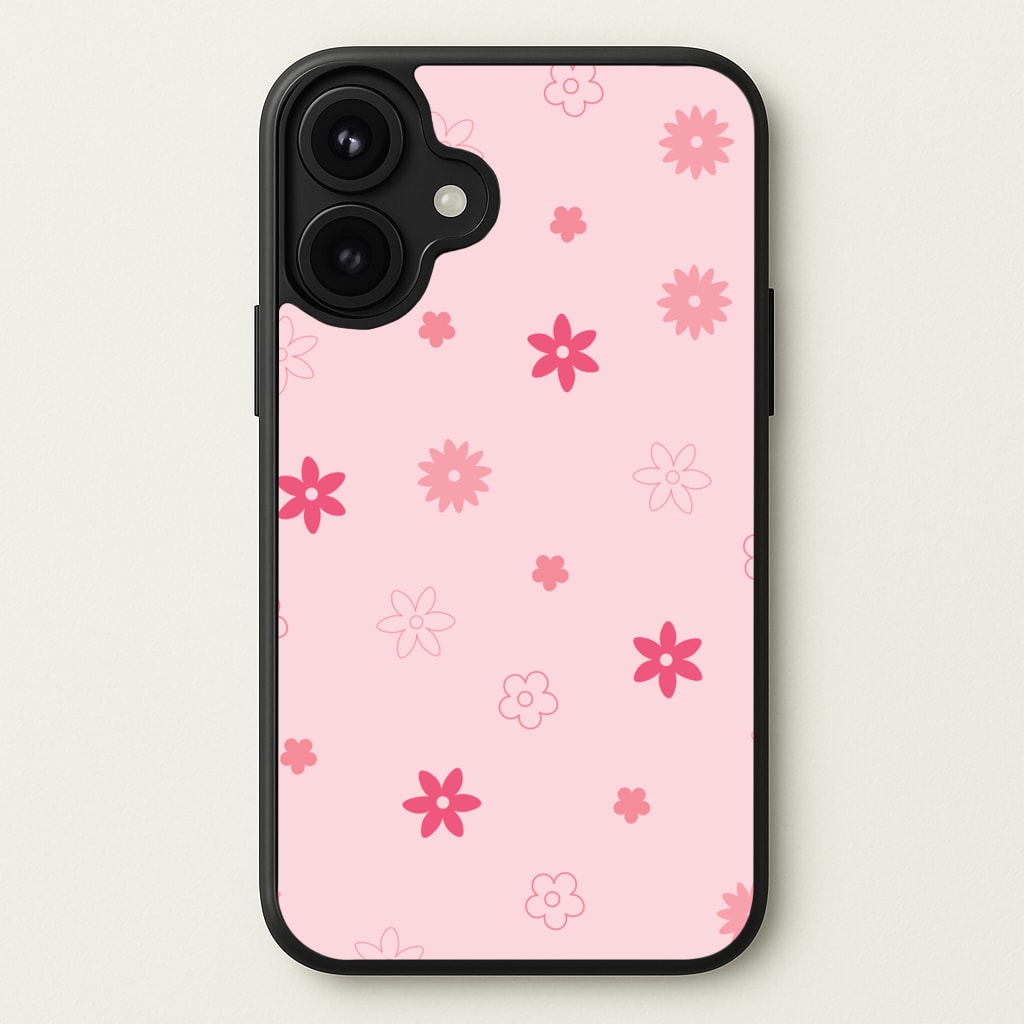 Flower Types Pattern Pink Phone Case for iPhone 17
