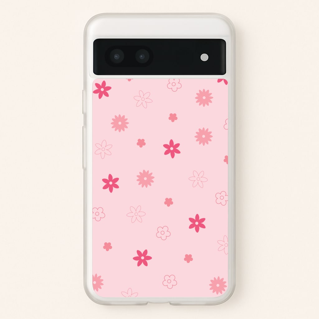 Flower Types Pattern Pink - Floral Phone Case for Google Pixel 6a