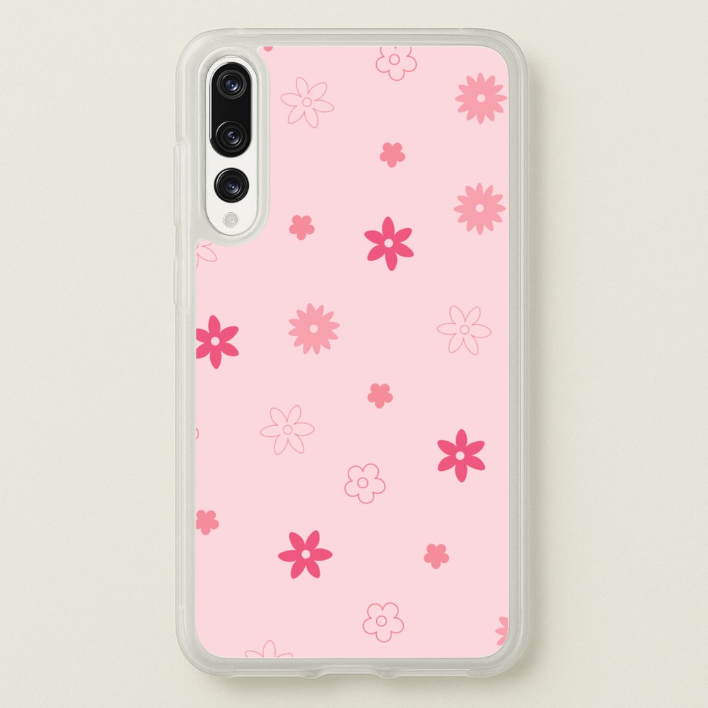 Flower Types Pattern Pink - Floral Phone Case for Huawei P20 Pro