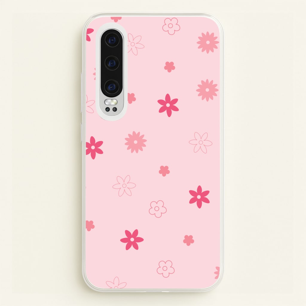 Flower Types Pattern Pink - Floral Phone Case for Huawei P30