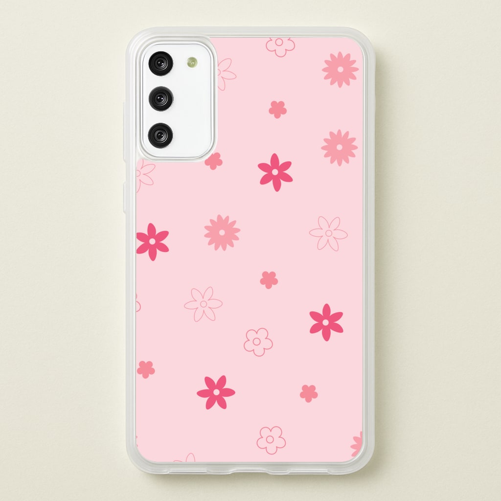 Flower Types Pattern Pink - Floral Phone Case for Galaxy A41