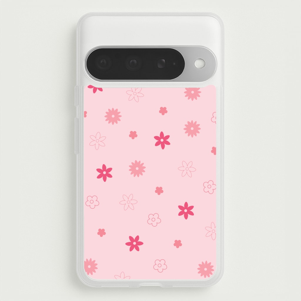 Flower Types Pattern Pink Phone Case for Google Pixel 10 Pro XL