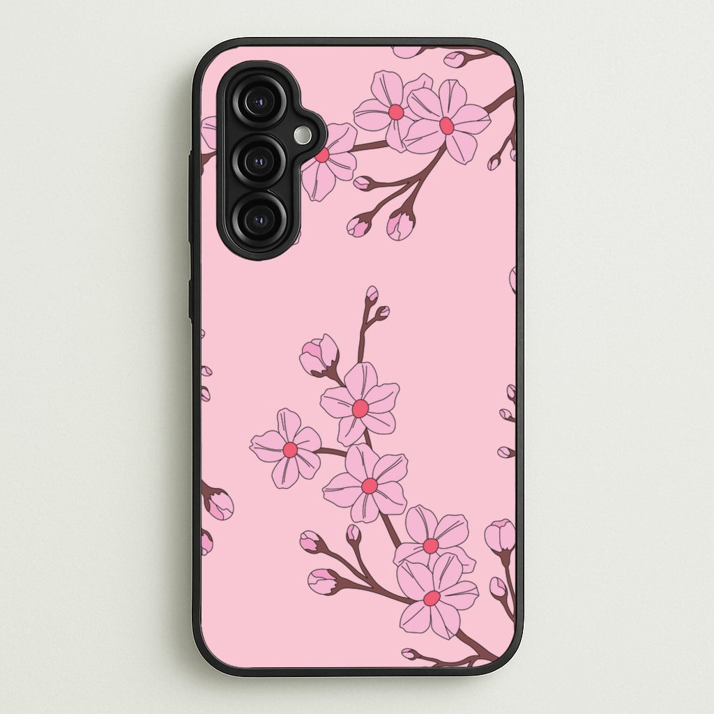 Cherry Blossom Pattern - Floral Phone Case for Galaxy A14
