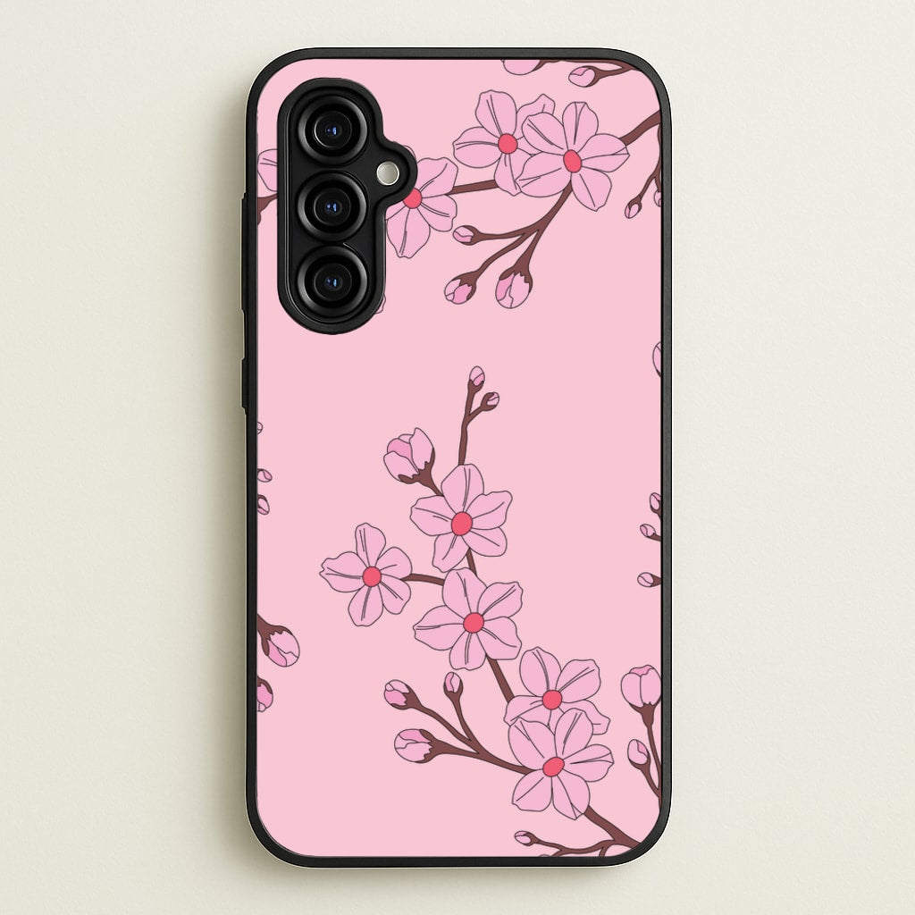 Cherry Blossom Pattern - Floral Phone Case for Galaxy A54