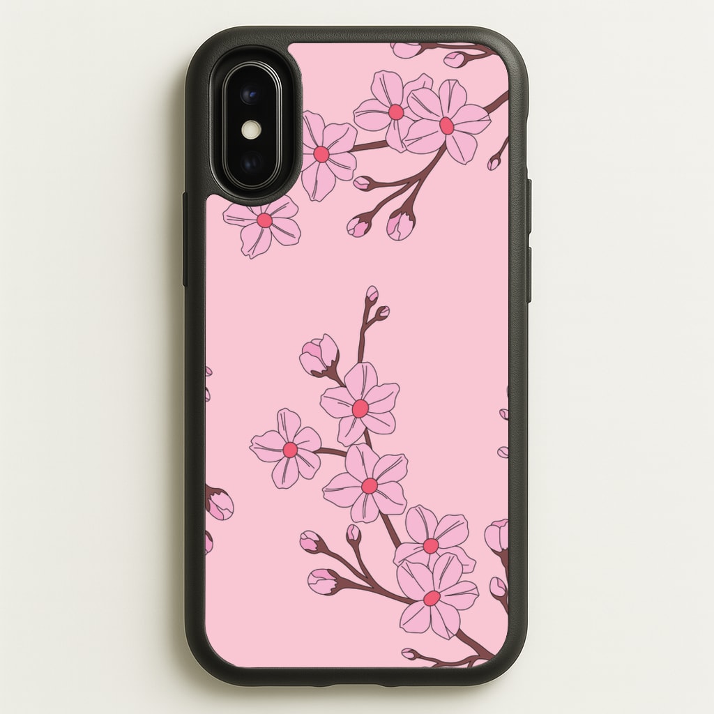 Cherry Blossom Pattern - Floral Phone Case for iPhone X / XS