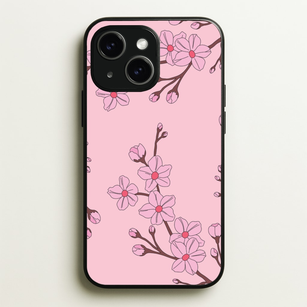 Cherry Blossom Pattern - Floral Phone Case for iPhone 15 Plus
