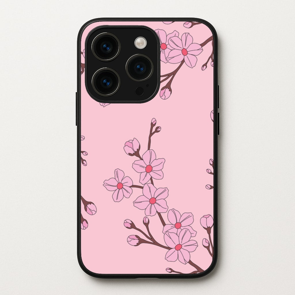 Cherry Blossom Pattern - Floral Phone Case for iPhone 15 Pro