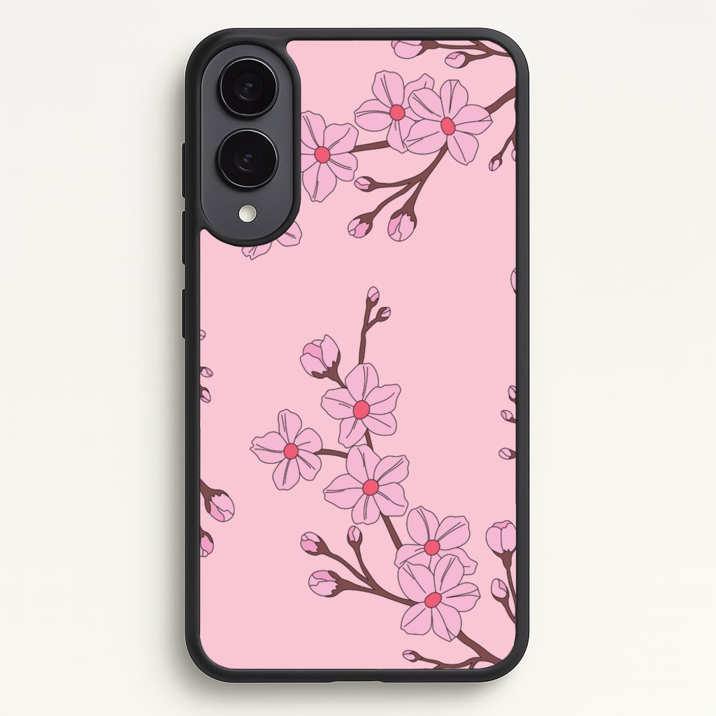 Cherry Blossom Pattern - Floral Phone Case for Galaxy S25 Edge