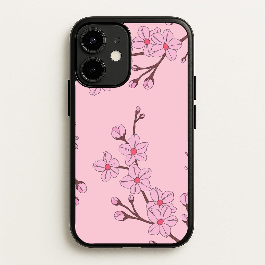 Cherry Blossom Pattern - Floral Phone Case for iPhone 12 / 12 Pro
