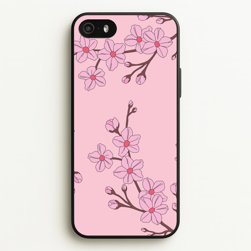Cherry Blossom Pattern - Floral Phone Case for iPhone 5 / 5s / SE 2016