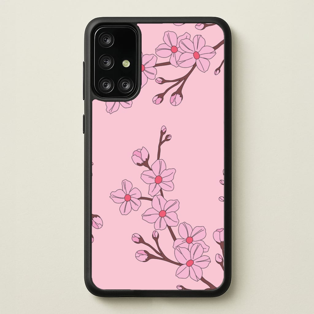 Cherry Blossom Pattern - Floral Phone Case for Galaxy A71