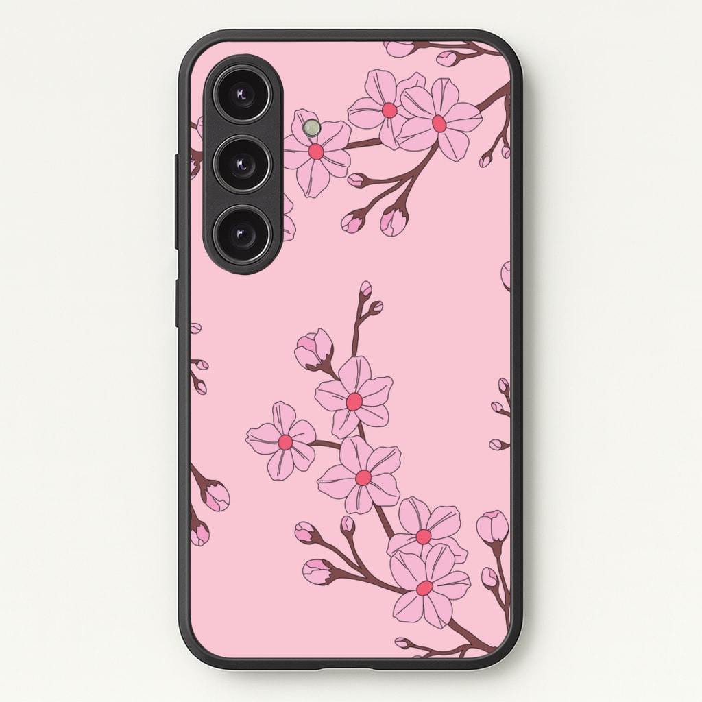 Cherry Blossom Pattern - Floral Phone Case for Galaxy S25