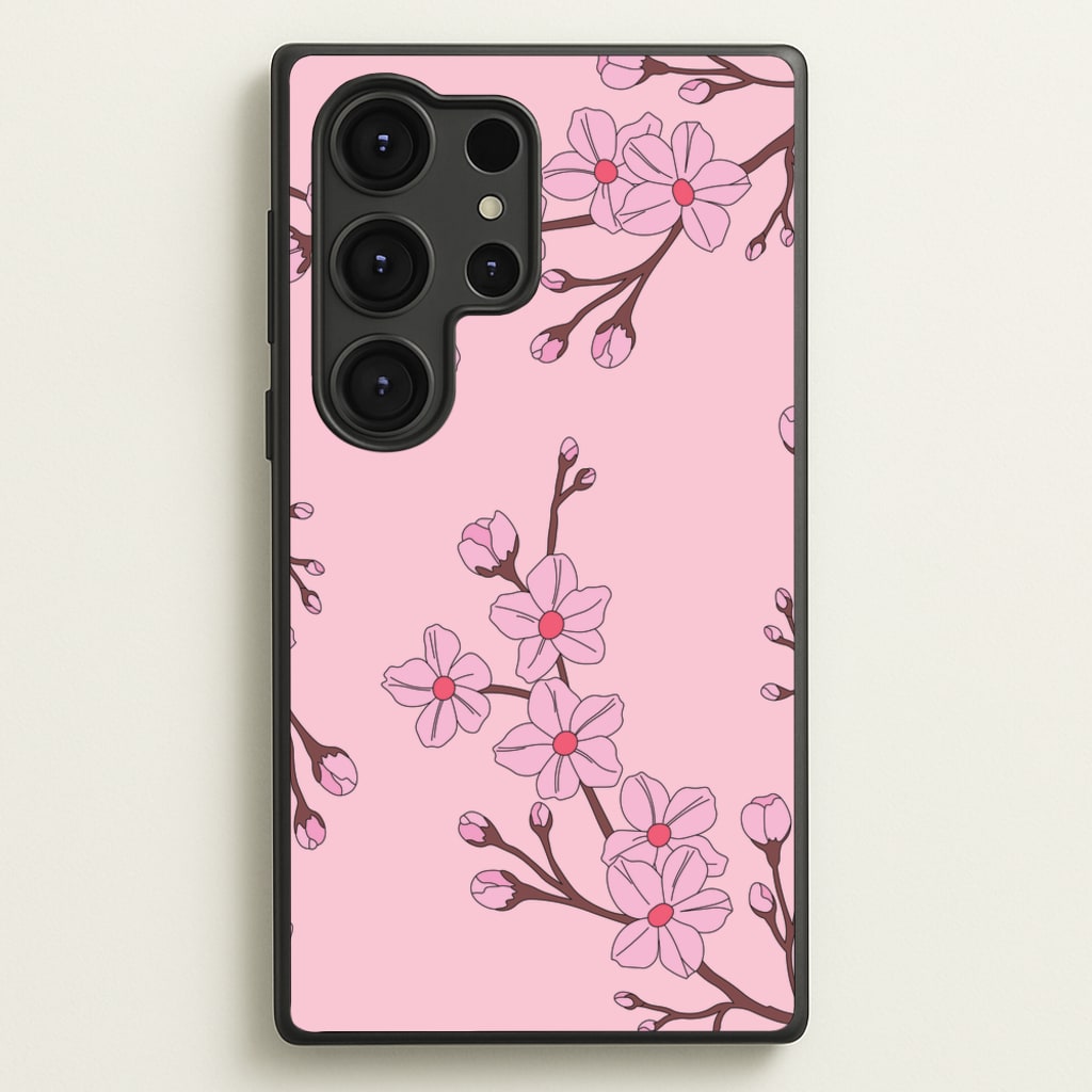 Cherry Blossom Pattern - Floral Phone Case for Galaxy S25 Ultra