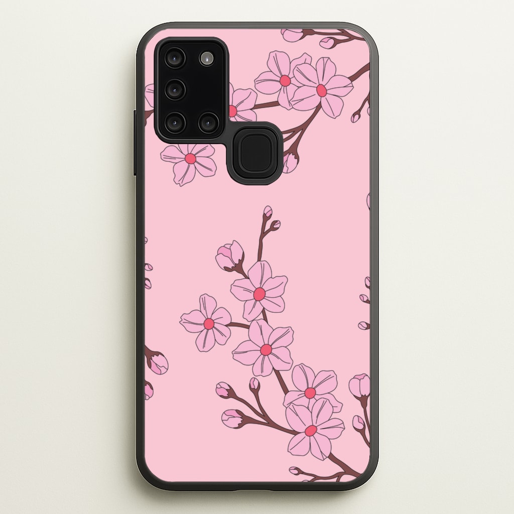 Cherry Blossom Pattern - Floral Phone Case for Galaxy A21s