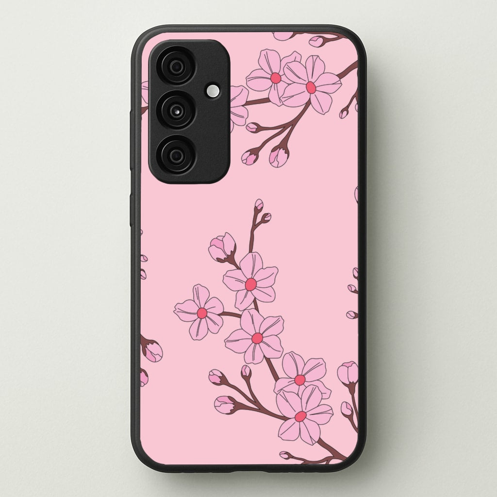 Cherry Blossom Pattern - Floral Phone Case for Galaxy A55