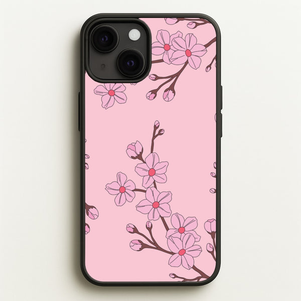 Cherry Blossom Pattern - Floral Phone Case for iPhone 13 Mini