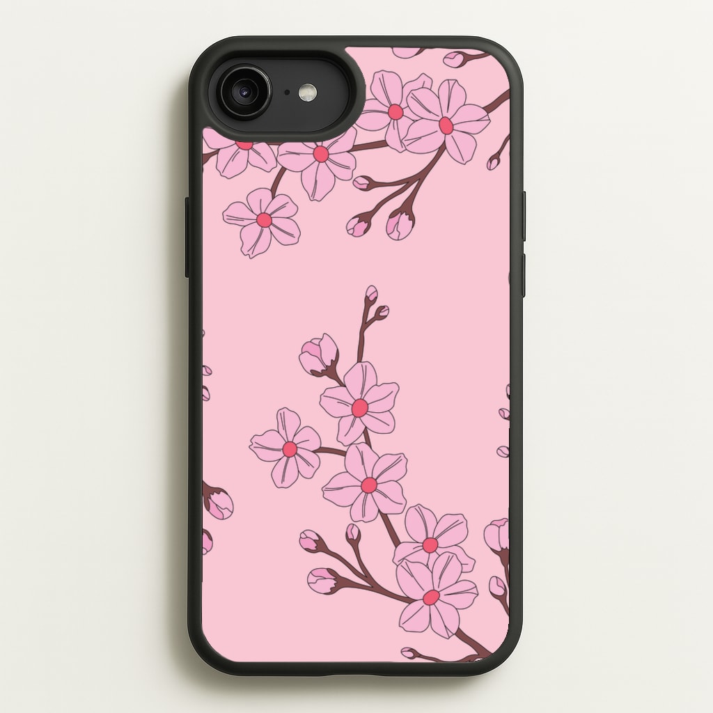 Cherry Blossom Pattern - Floral Phone Case for iPhone 6 Plus / 7 Plus / 8 Plus