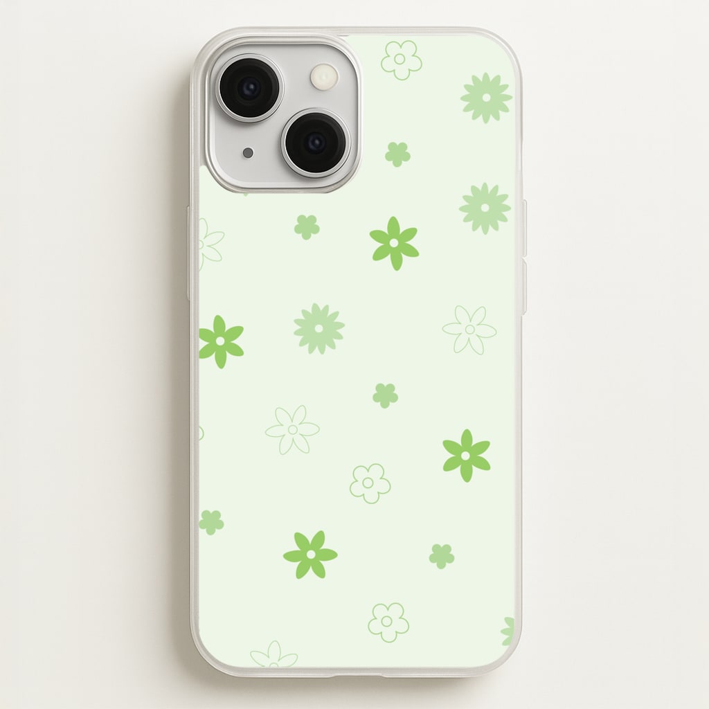 Flower Types Pattern Green - Floral Phone Case for iPhone 13