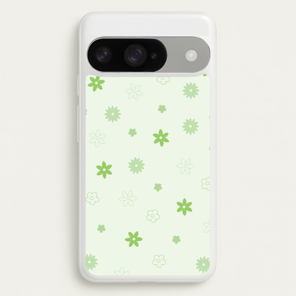 Flower Types Pattern Green Phone Case for Google Pixel 10 / 10 Pro