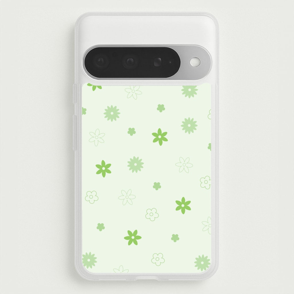 Flower Types Pattern Green Phone Case for Google Pixel 10 Pro XL