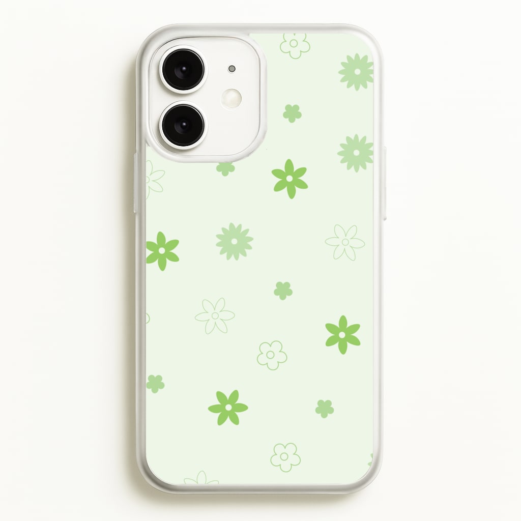 Flower Types Pattern Green - Floral Phone Case for iPhone 11