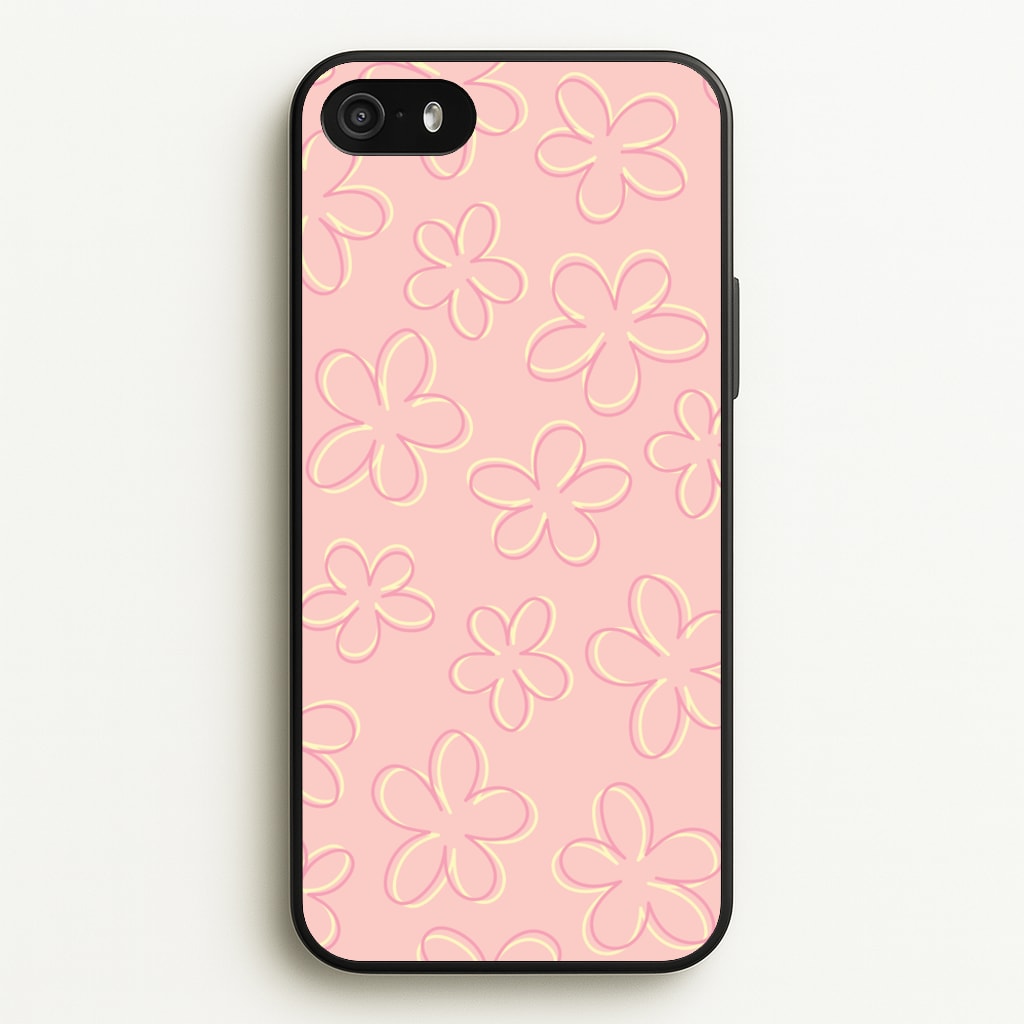 Abstract Flower Outlines Pattern - Floral Phone Case for iPhone 5 / 5s / SE 2016