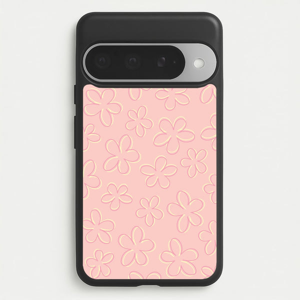 Abstract Flower Outlines Pattern Phone Case for Google Pixel 10 Pro XL