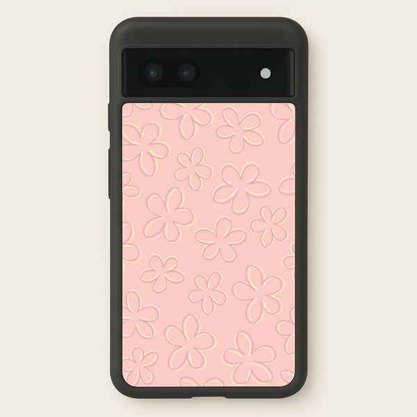 Abstract Flower Outlines Pattern - Floral Phone Case for Google Pixel 6a