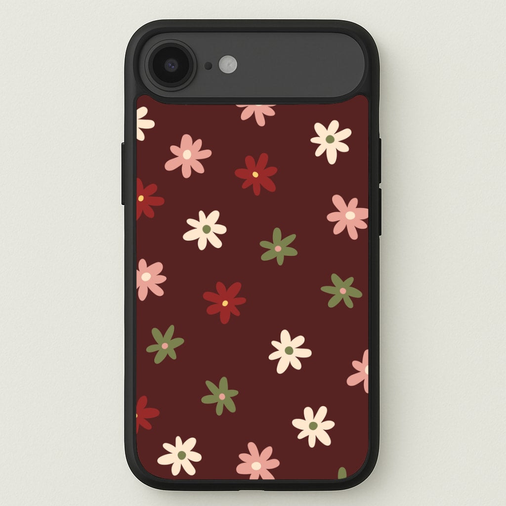Dark Whimsical Flower Pattern Phone Case for iPhone 17 Air