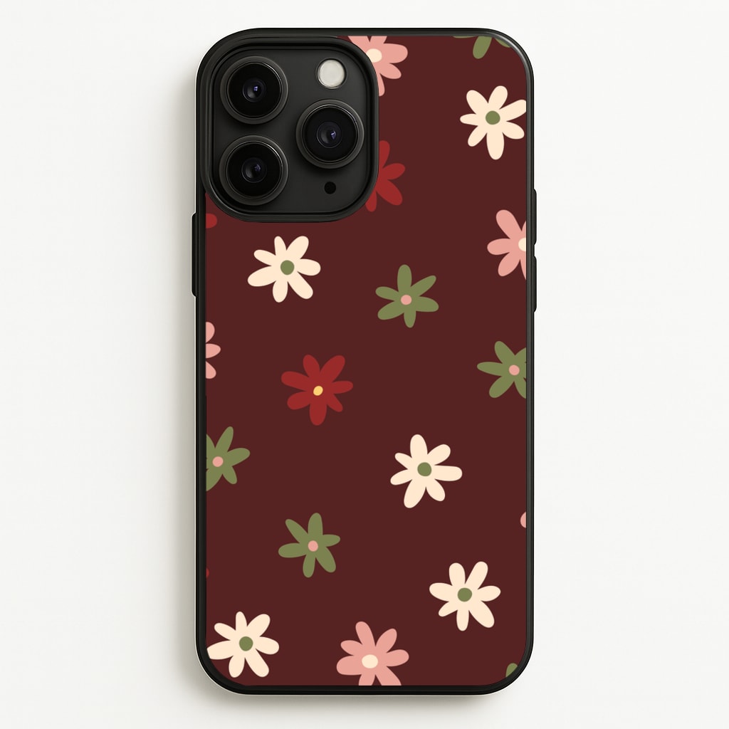 Dark Whimsical Flower Pattern - Floral Phone Case for iPhone 11 Pro Max
