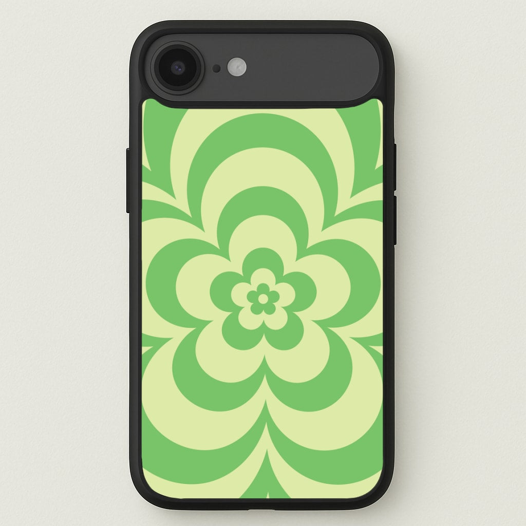 Green Abstract Flower Pattern Phone Case for iPhone 17 Air