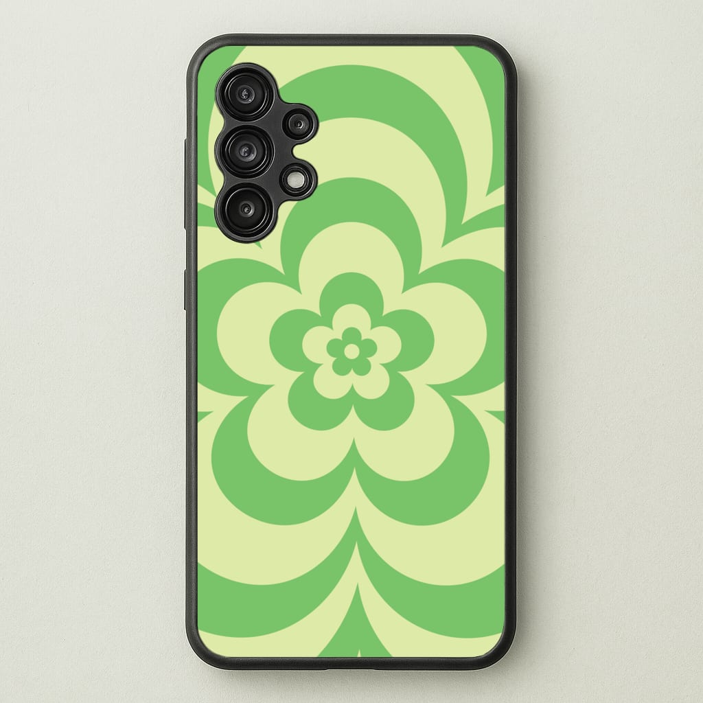 Green Abstract Flower Pattern - Floral Phone Case for Galaxy A13