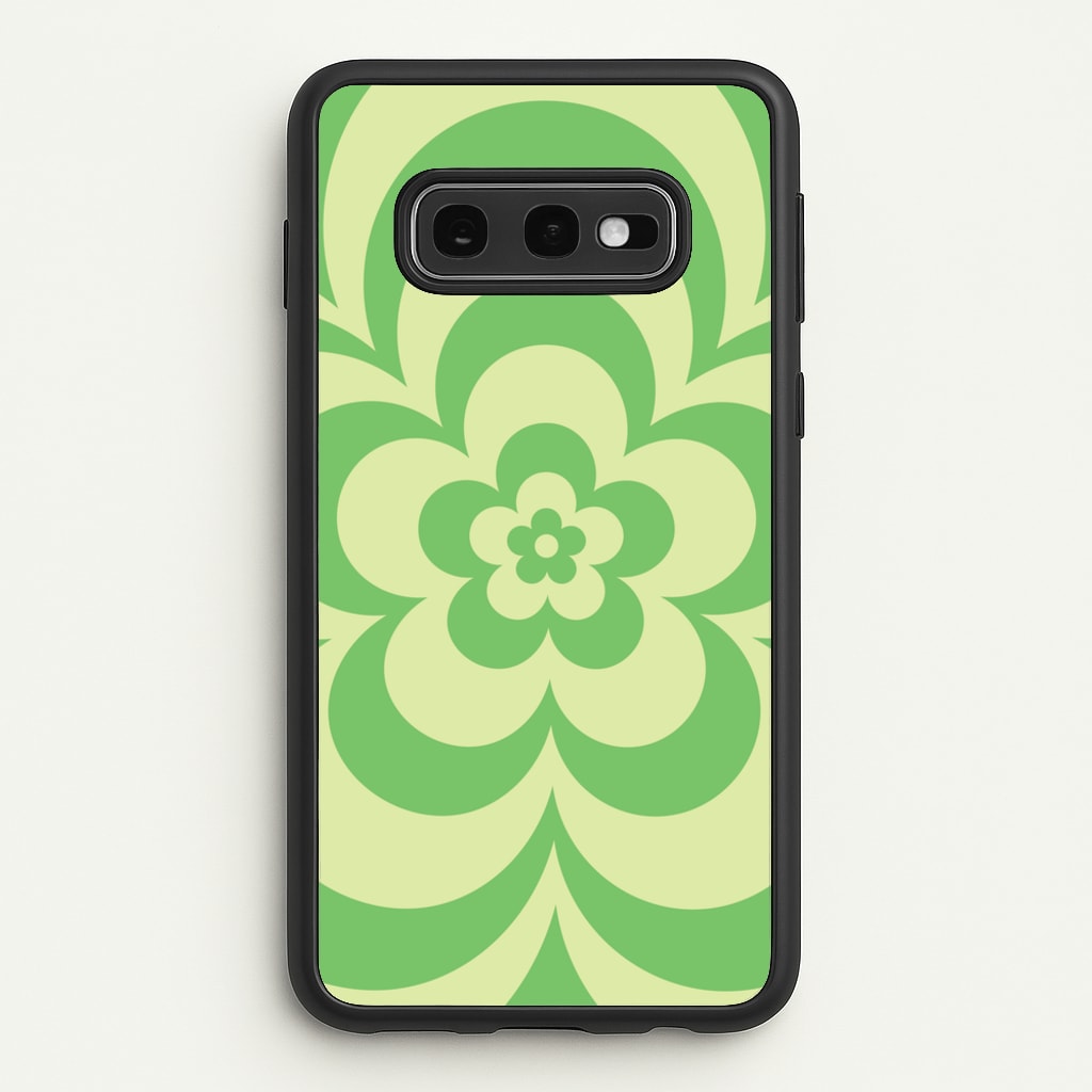 Green Abstract Flower Pattern - Floral Phone Case for Galaxy S10e