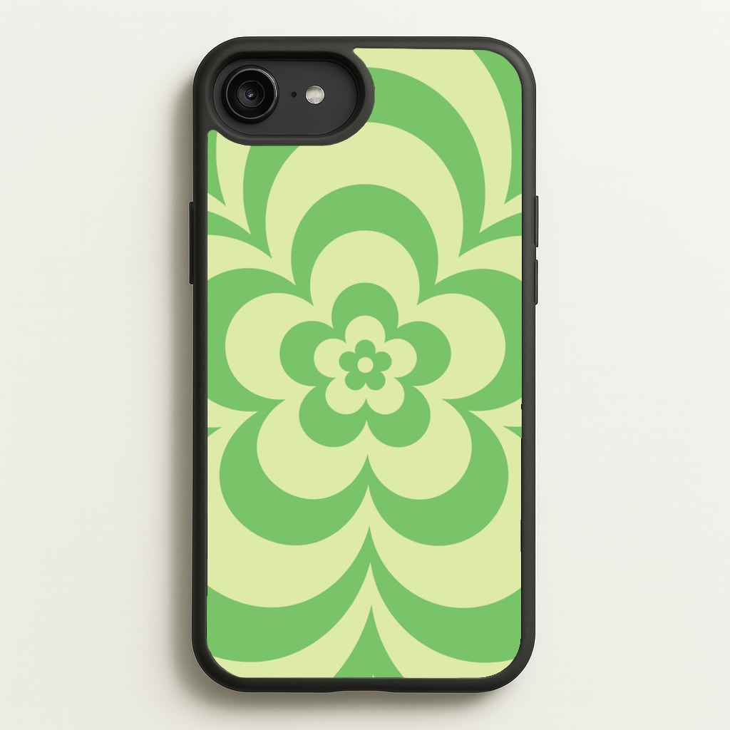 Green Abstract Flower Pattern - Floral Phone Case for iPhone 6 Plus / 7 Plus / 8 Plus
