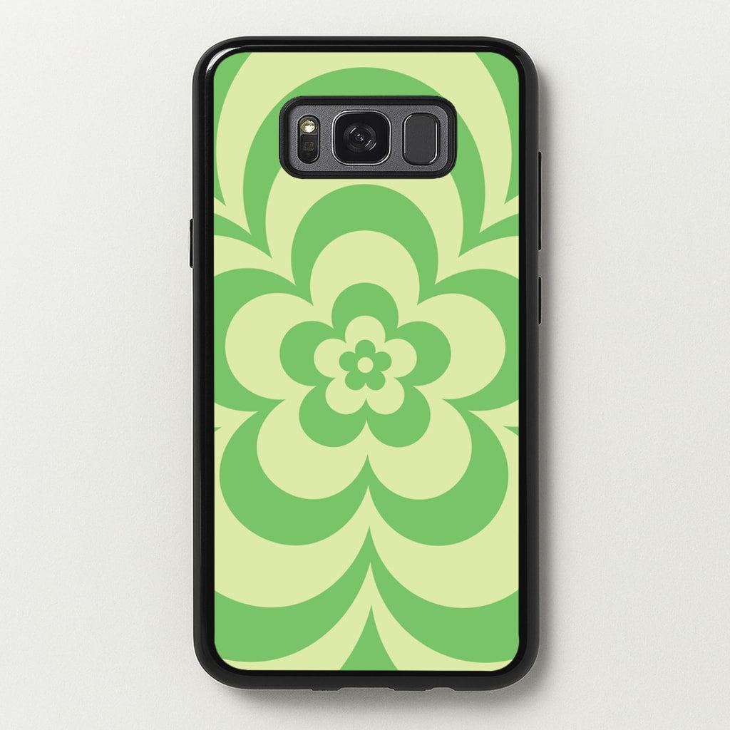 Green Abstract Flower Pattern - Floral Phone Case for Galaxy S8 Plus