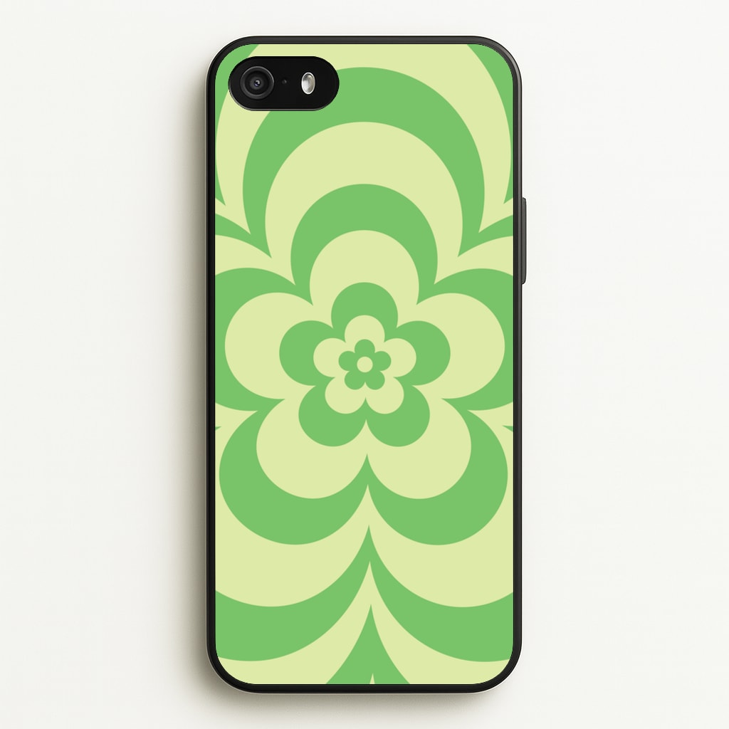 Green Abstract Flower Pattern - Floral Phone Case for iPhone 5 / 5s / SE 2016