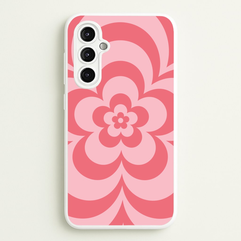Pink Abstract Flower Pattern - Floral Phone Case for Galaxy A14
