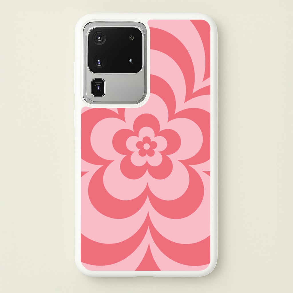 Pink Abstract Flower Pattern - Floral Phone Case for Galaxy S20 Ultra