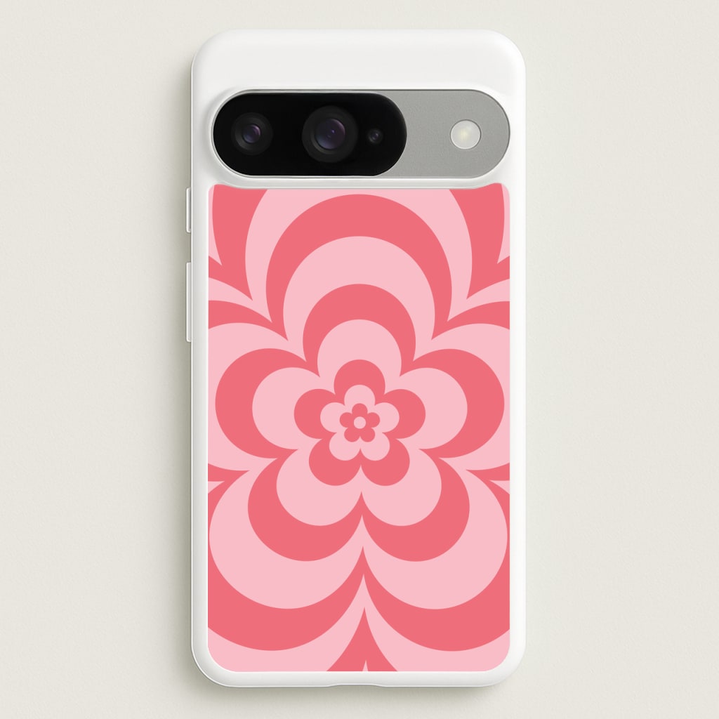 Pink Abstract Flower Pattern Phone Case for Google Pixel 10 / 10 Pro